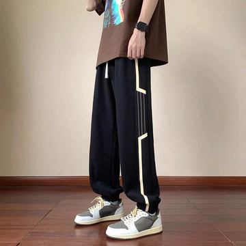Aidase Trousers Sweatpants for Men Goth Thin Summer Striped Man Sports Pants Harem Gym Flated New in Sport Jogger Big Tall Long Joker aidase-shop